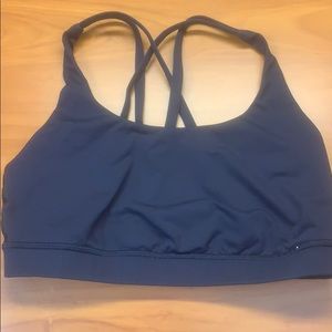 Navy lululemon Energy bra long line sports bra